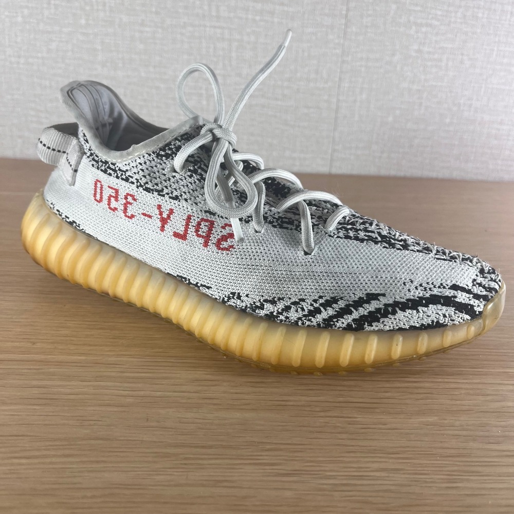 Adidas Yeezy Boost 350 V2 Zebra White Black Red CP9654 Mens Size 7